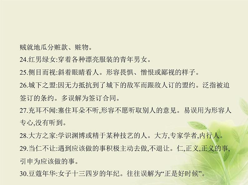 高考语文二轮复习专题一正确使用词语包括熟语__知识清单课件第4页