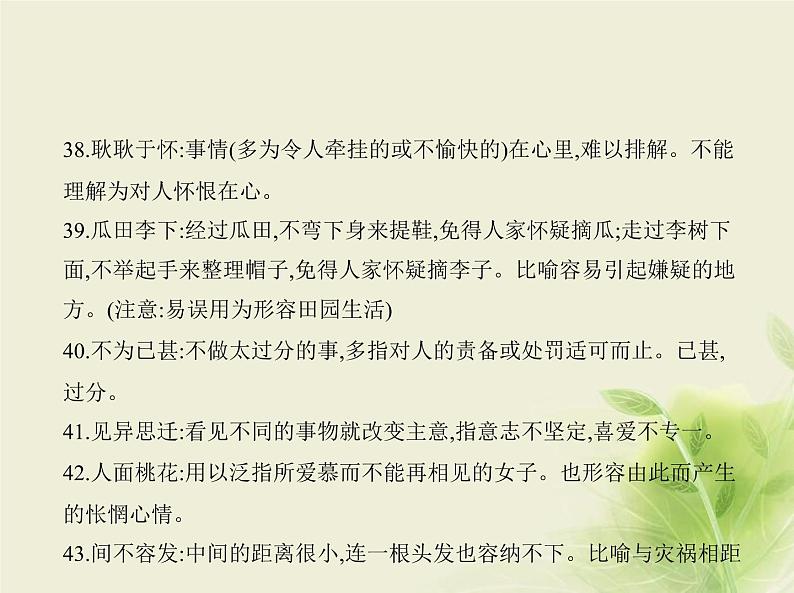 高考语文二轮复习专题一正确使用词语包括熟语__知识清单课件第6页