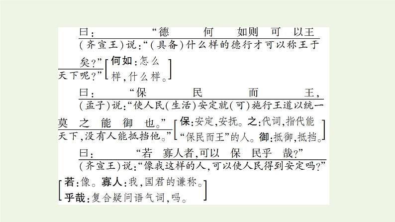 部编版高中语文必修下册第1单元中华文明之光思辨性阅读与表达进阶1第1课齐桓晋文之事课件第7页