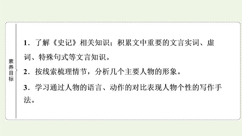 部编版高中语文必修下册第1单元中华文明之光思辨性阅读与表达进阶1第3课鸿门宴课件第2页