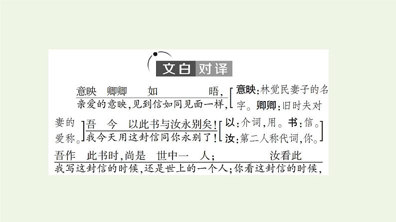 部编版高中语文必修下册第5单元使命与抱负实用性阅读与交流进阶1第11课与妻书课件第5页