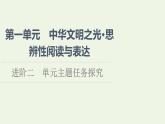部編版高中語文必修下冊第1單元中華文明之光思辨性閱讀與表達(dá)進(jìn)階2單元主題任務(wù)探究課件