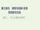 部編版高中語(yǔ)文必修下冊(cè)第3單元探索與創(chuàng)新實(shí)用性閱讀與交流進(jìn)階2單元主題任務(wù)探究課件