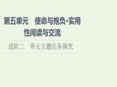 部编版高中语文必修下册第5单元使命与抱负实用性阅读与交流进阶2单元主题任务探究课件
