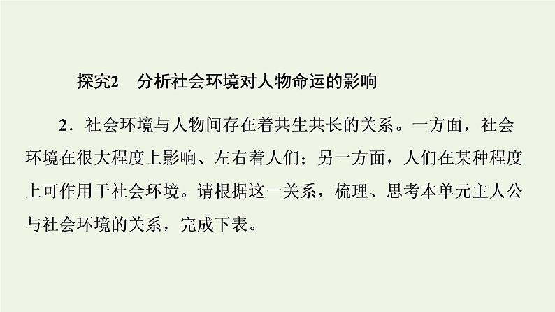 部编版高中语文必修下册第6单元观察与批判文学阅读与写作进阶2单元主题任务探究课件05