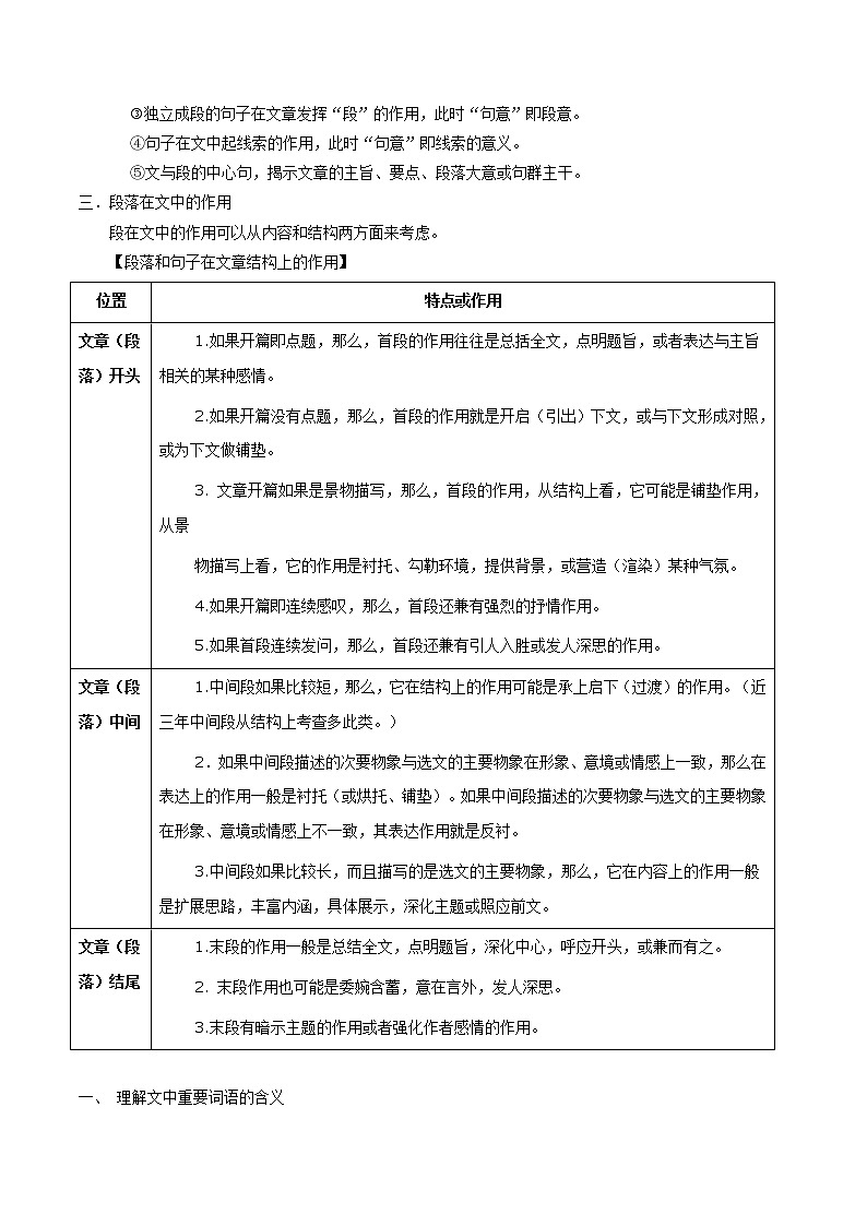 第02讲  分析词、句、段在文中的作用-2022年高考语文现代文知识点“讲与练”（上海专用）第2页