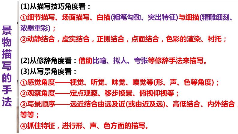 专题01  小说环境之环境描写的手法-2022年高考语文小说阅读全面解读精讲精练08