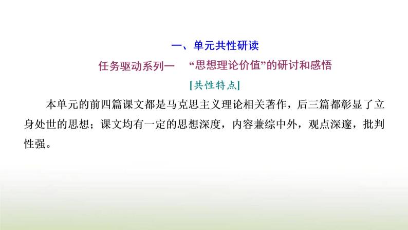 部编版高中语文选择性必修中册第一单元单元任务落实课件02