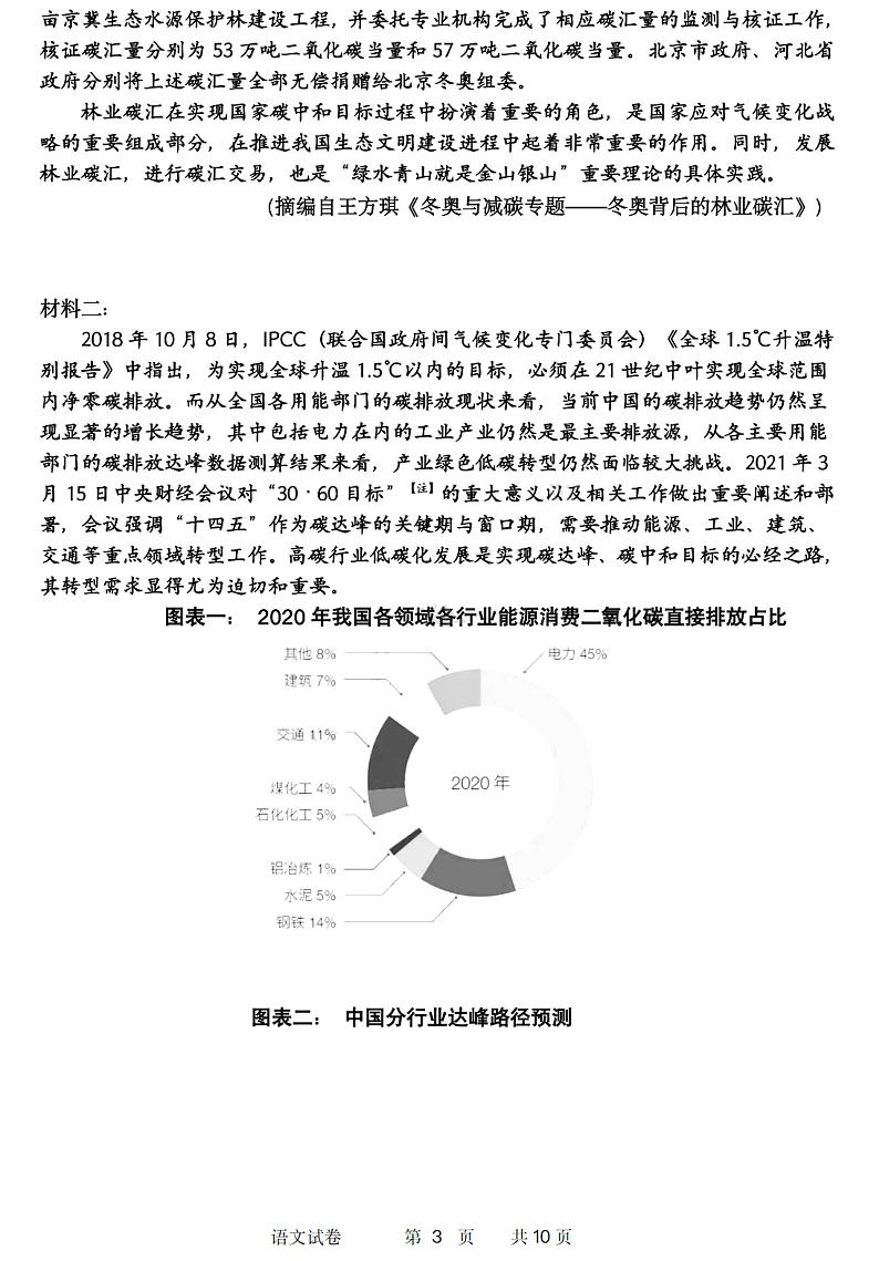 2022届黑龙江省哈尔滨市第三中学校高三第二次模拟考试语文试题03