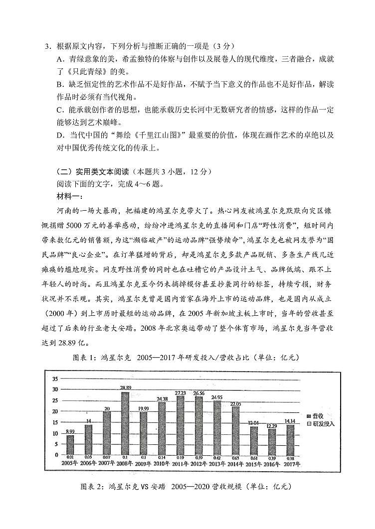 2022届四川省成都市郫都区高三下学期5月语文冲刺试题（一）（PDF版）第3页