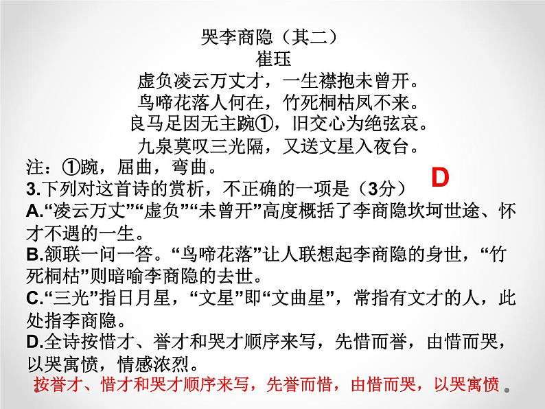 主题02 悼亡、酬赠诗（练习及讲评）-2022年高考语文古代诗歌鉴赏“技巧+题材”分类讲评及综合训练05