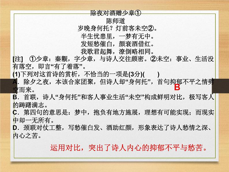 专题01 鉴赏诗歌的形象之训练及讲评-2022年高考语文古代诗歌鉴赏“技巧+题材”分类讲评及综合训练04