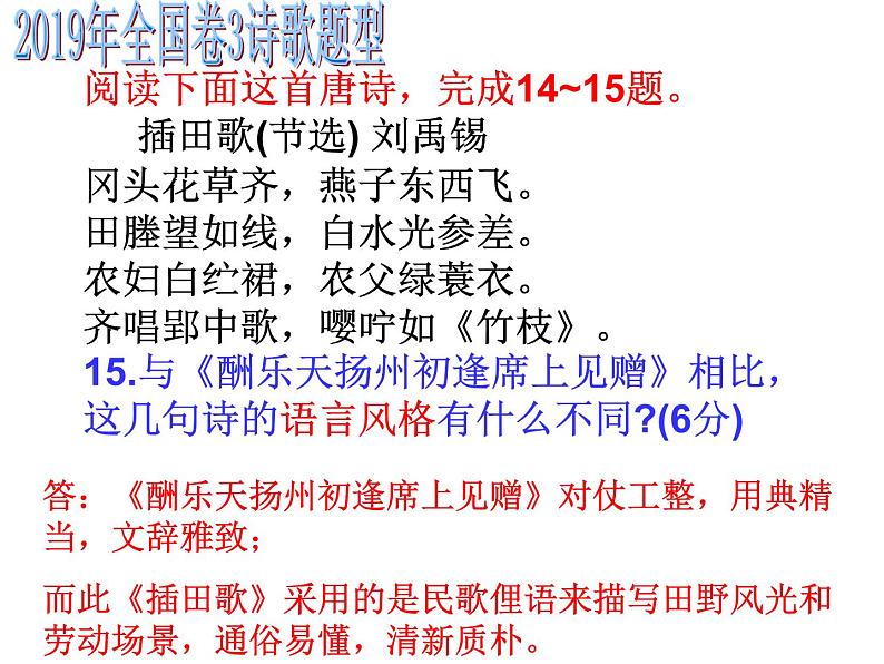 专题02 鉴赏诗歌的语言之题型及答题方法-2022年高考语文古代诗歌鉴赏“技巧+题材”分类讲评及综合训练第3页