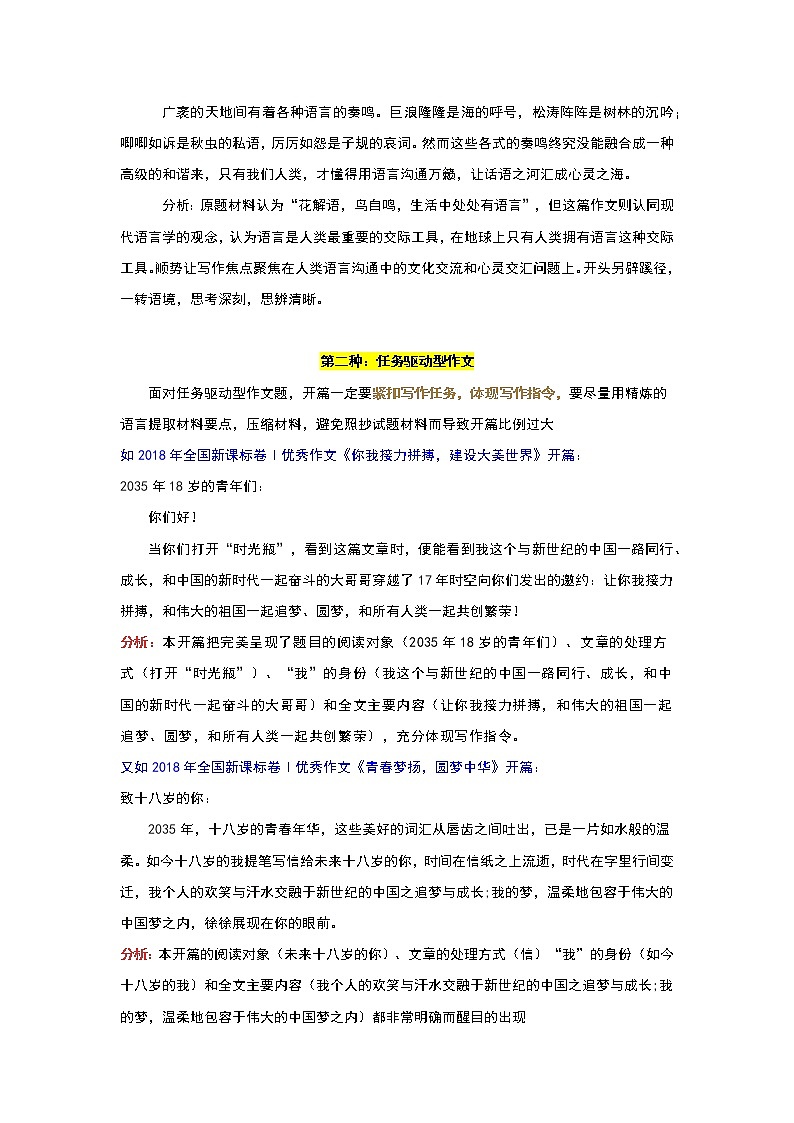 专题02  开头攻略之分题型拟定“神开头”+精选惊艳凤头2022年高考语文作文冲满分必背万能模块第3页