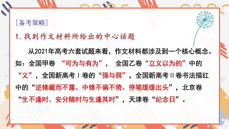 微课1  抓住核心概念 深挖概念内涵-2022高考考前作文冲刺50+微课精品系列第6页