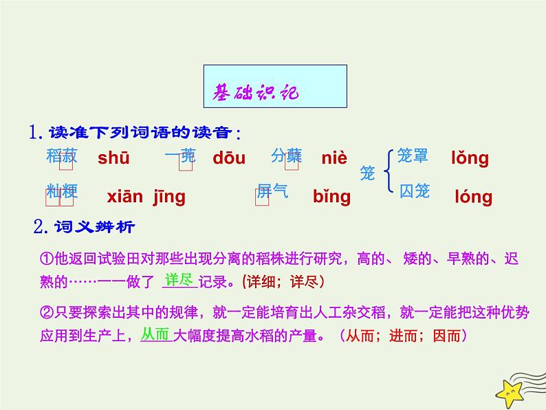 部编版高中语文必修上册4.1喜看稻菽千重浪__记首届国家最高科技奖获得者袁隆平课件08