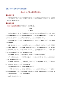 考点42 文学类文本阅读之环境-备战2022年高考语文一轮复习考点微专题（新高考版）