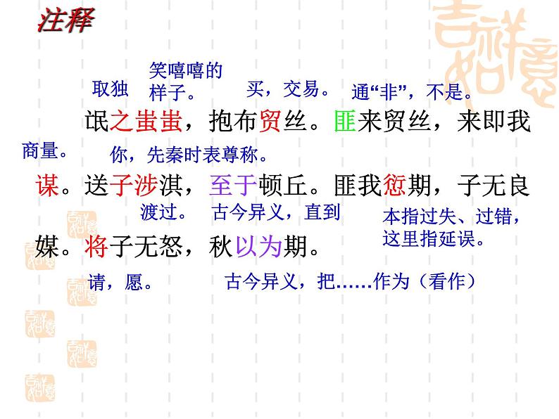 1.1《氓》课件23张2021-2022学年统编版高中语文选择性必修下册第7页