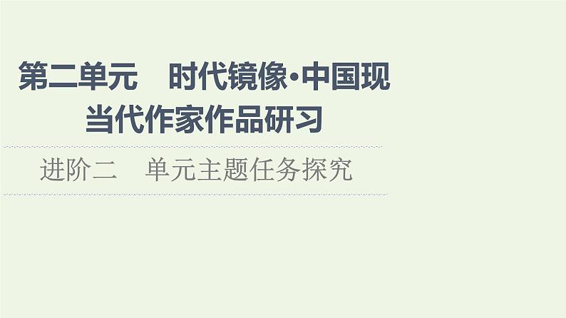 新人教版高中语文选择性必修下册第2单元进阶2单元主题任务探究课件第1页