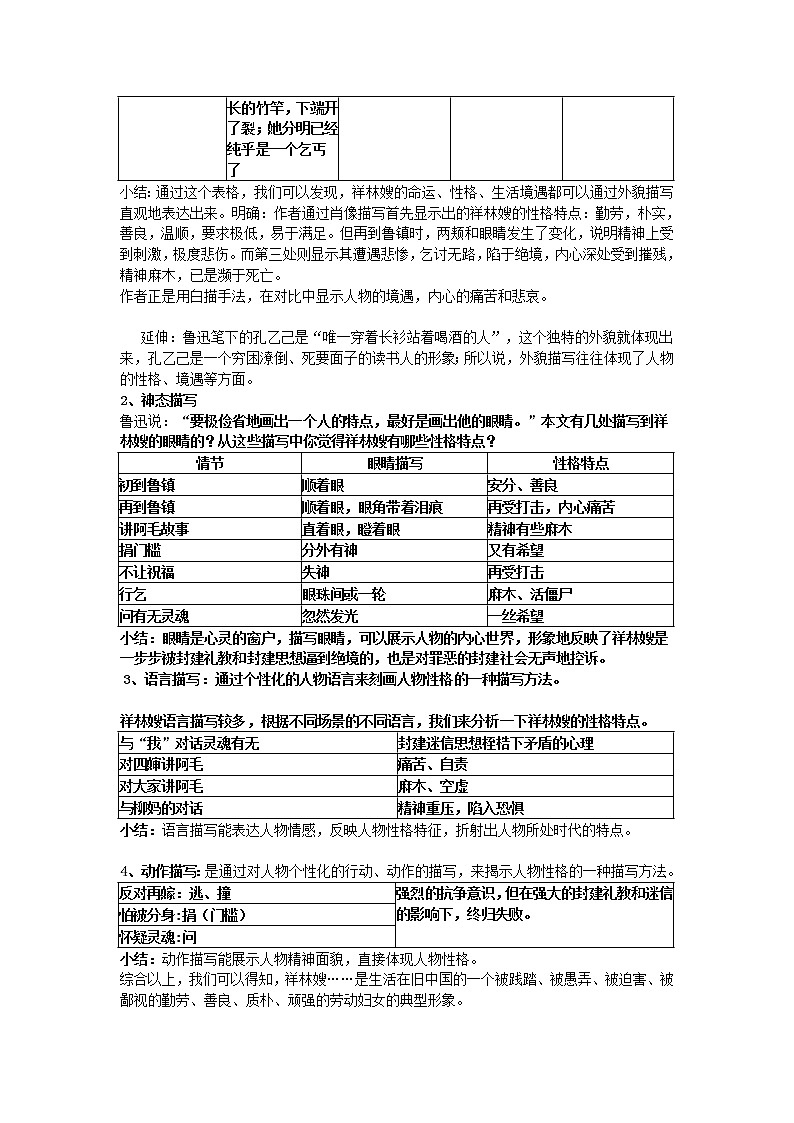 人教统编版高中语文必修下册---12 祝福 教学设计02