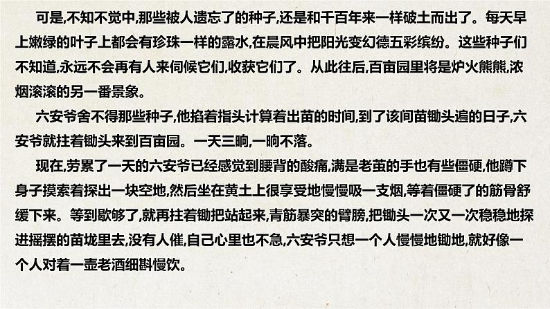 专题02诗化小说的形象和语言专题复习课件-2022高考语文小说阅读热点题材详解与特训第8页