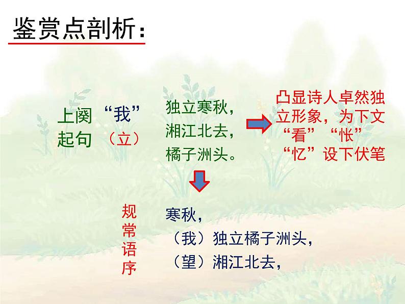 人教统编版语文 必修 上册《沁园春·长沙》优秀课件第6页