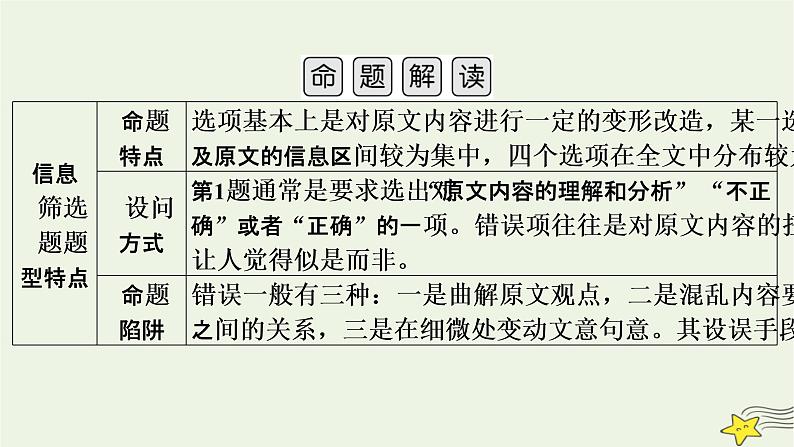 2022版高考语文二轮复习 复习板块1 现代文阅读 专题1 论述类文本阅读 精练提分1 信息筛选题课件05