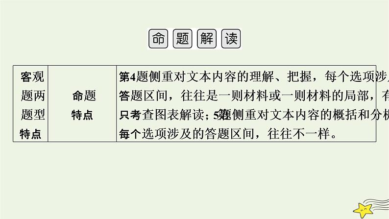 2022版高考语文二轮复习 复习板块1 现代文阅读 专题2 非连续性实用类文本阅读 精练提分1 巧答选择题课件05