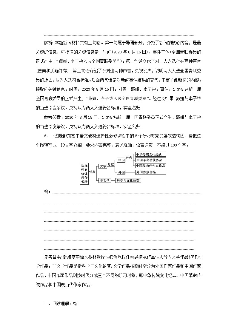 2021_2022学年新教材高中语文第一单元第3课篇目一百合花课时检测含解析部编版必修上册03