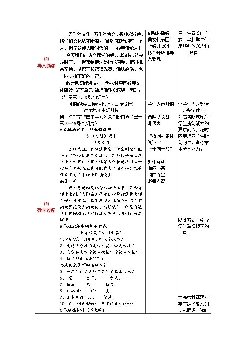 人教版高中语文-选修-- 中国文化经典研读5《坛经》两则》教学设计102