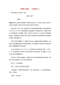 高考语文二轮复习专题二小说阅读专题能力训练三小说阅读二