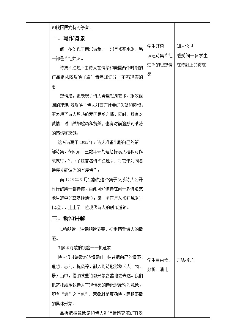 人教统编版高中语文必修上册2.2《红烛》课件+教案+课文录音（3份打包）02