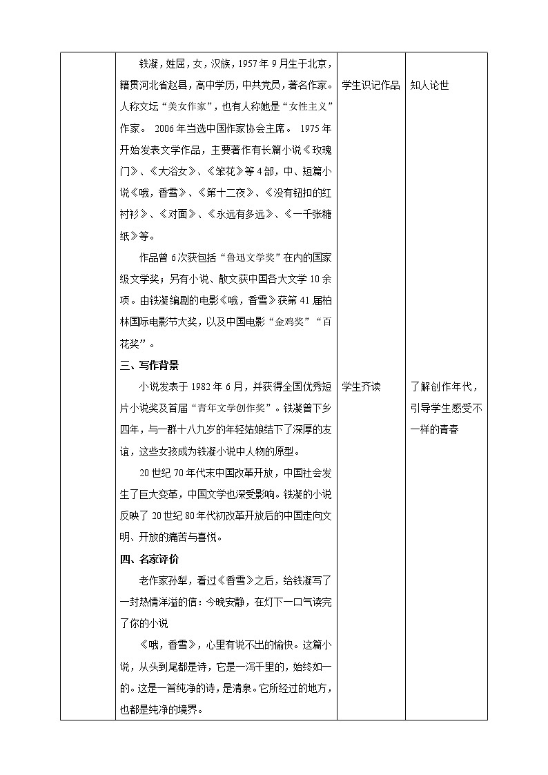 部编版高一必修一 哦，香雪第2页