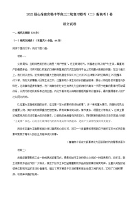 2022届山东省实验中学高三二轮复习联考（二）语文试题（新高考Ⅰ卷）含解析