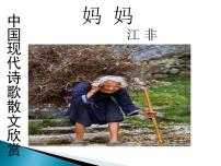 人教版高中语文选修--中国现代诗歌散文欣赏《妈妈》课件2 (1)