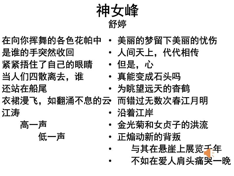 人教版高中语文选修--中国现代诗歌散文欣赏《神女峰》课件1第7页