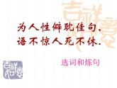 人教版高中语文选修--语言文字应用《第一节　语不惊人死不休 --选词和炼句》课件2