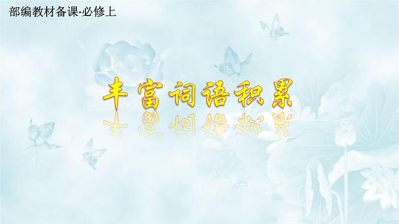 高中语文部编版必修上册课件03 教学课件_丰富词语积累401