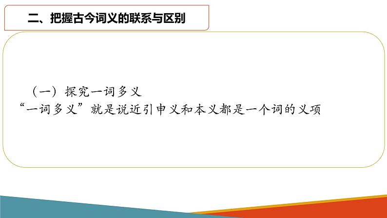 高中语文部编版必修上册课件03 教学课件_把握古今词义的联系与区别403