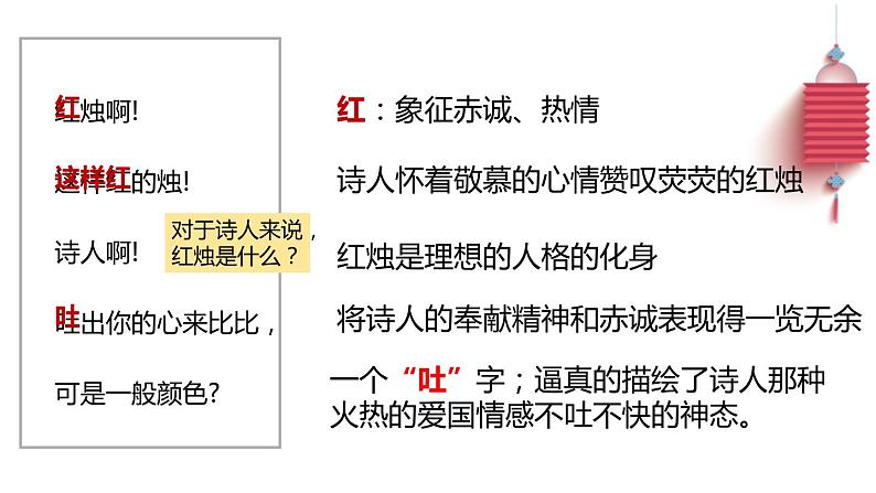 高中语文部编版必修上册课件03 教学课件_红烛307