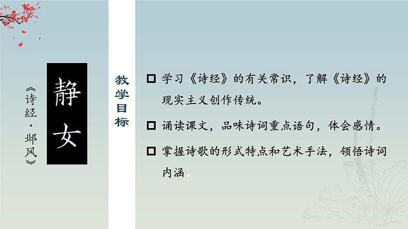 高中语文部编版必修上册课件03 教学课件_古诗词诵读静女3第2页