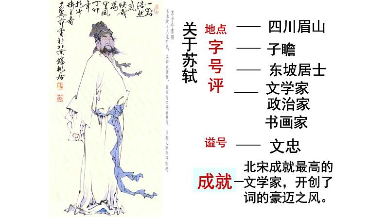 高中语文部编版必修上册课件03 教学课件_念奴娇·赤壁怀古02