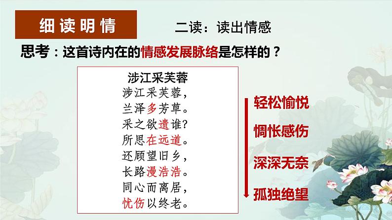 2022-2023学年统编版高中语文必修上册《涉江采芙蓉》课件16张第5页