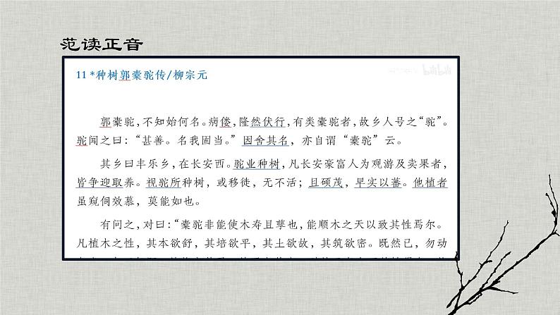 2021-2022学年统编版高中语文选择性必修下册11.《种树郭橐驼传》课件17张第6页