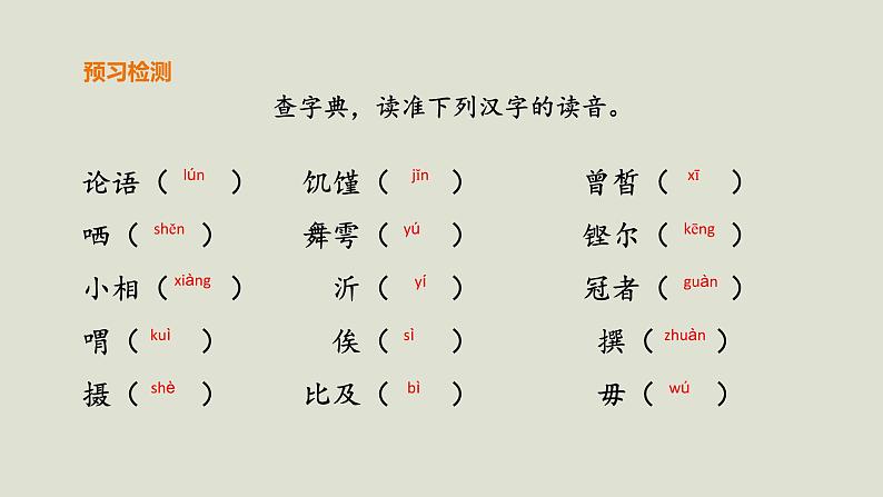 部编版高中语文必修下册 教学课件_子路、曾皙、冉有、公西华侍坐（第1课时）1第6页