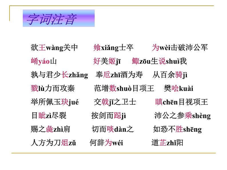 2021-2022学年统编版高中语文必修下册3《鸿门宴》课件26张第2页