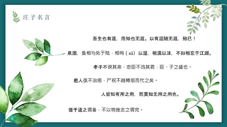 2022-2023学年统编版高中语文选择性必修上册6.2《五石之瓠》课件31张第7页