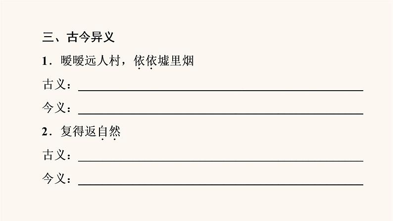 人教统编版高中语文必修上册第3单元生命的诗意文学阅读与写作进阶1第7课篇目2归园田居其一课件07