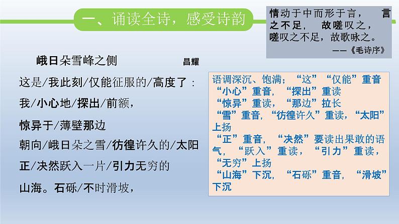 2022-2023学年统编版高中语文必修上册2.3《峨日朵雪峰之侧》课件23张第3页