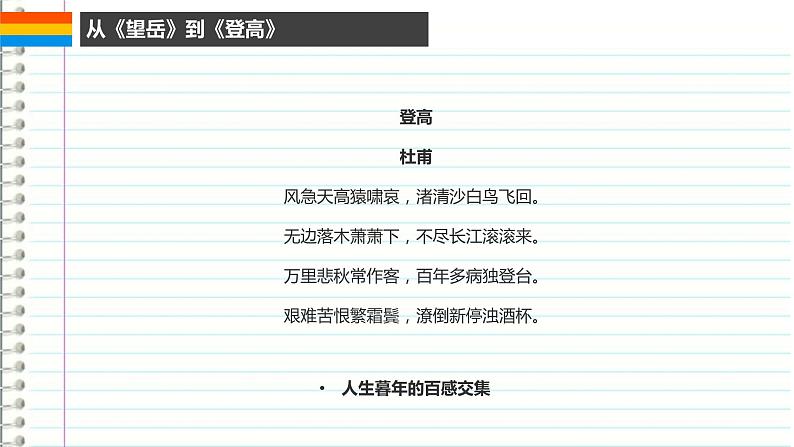 2022-2023学年统编版高中语文必修上册8.2《登高》课件12张第3页